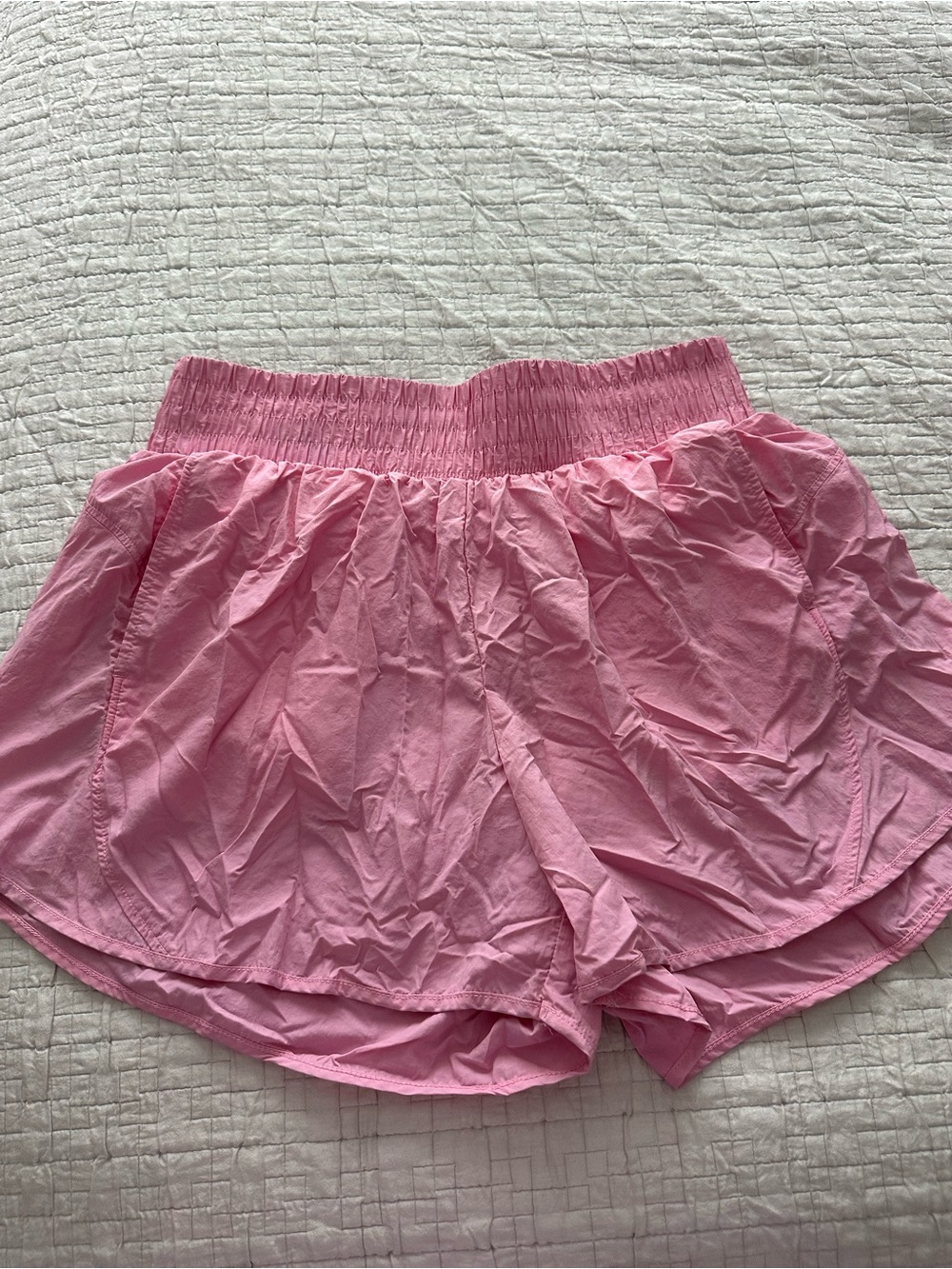all in motion Light Pink Smocked Waist Athletic Shorts
